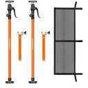 HOLOTHURIAN Adjustable Cargo Bars for Pickup Truck Bed Cargo Bars for SUVs, Trailers, Vans, Adjustable from 40" to 70", Comes with Premium Cargo Net Organizer and Divider Bar, 2-Pack