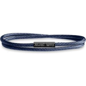 Nautical Durable Black Rope Cord Cuff Unisex Waterproof Bracelet with Magnetic Clasp for Men & Women (L/XL - Wrist size: (7.5 - 7.9 inch], Fiji)
