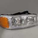 LED DRL Headlight, Headlights Assembly Kit Compatible with 1999-2007 GMC Sierra 1500/2001-2007 GMC Sierra 1500HD 2500HD 3500, Fit 1999-2006 Yukon Headlamp Chrome Housing Amber Reflector