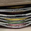 vancasso Bonita Dinnerware Set Muticolor Stoneware 12 Pieces Service for 4, Handpainted Spirals Pattern Stoneware Plates and Bowls Set