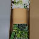 Floroom Artificial Greenery Stems Box Set, 97pcs with 6 Kinds of Faux Greenery Flowers Picks for DIY Bridal Bouquets Wedding Floral Arrangement Table Centerpieces, Sage Green & White