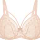 HSIA Minimizer Bras for Women Full Coverage, Unlined Lace Sexy Plus Size Underwire Bra for Large Breasts (L)