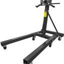 Engine Stand, 2000LBS Capacity Engine Motor Stand with 360-Degree Rotating Head,6 Casters, 4 Adjustable Arms,Folding Heavy-Duty Steel Engine Lift Stand for Auto Motor Repair