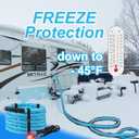 OEBLD Heated Water Hose for Rv (50ft L x 5/8"ID) 4.0 Upgraded Function with Energy Saving Thermostat to Keep Drinking Water Running in down to -45, Designed for Campers,with Storage Bag, Anti-Freeze