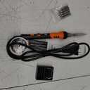 60W Adjustable Temperature Soldering Iron Kit - 9-in-1 With 5 Tips, Solder Wire Stand for Soldering and Repair (Orange)