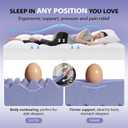 downluxe 4 Inch Queen Memory Foam Mattress Topper Pro Dual Layer 2 Inch Cooling Gel Egg Crate Memory Foam Plus 2 Inch Pillow Top Soft with Deep Pocket
