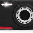 Soft Silicone Camera Case Compatible with Kodak PIXPRO FZ55 Digital Camera, Top Grain Leathr Silicone Cover (Black)