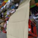 Big Ant Car Seat Pads, Front Car Seat Cover Waterproof Car Seat Cushion with PU Leather Breathable Seat Protector Anti Sweat Stain & UV-Ray Four Season Use, Universal for Most Cars (2 Pack-Beige)