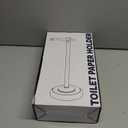 Toilet Paper Holder Stand, Polished Chrome Toilet Paper Holder Free Standing, Post Pivoting Design & Stable Weighted Base SUS304 Stainless Steel for Bathroom(Mega Roll) (22"H - No Storage)