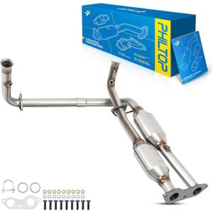 PHILTOP Front Catalytic Converter Compatible With Chevrolet, GMC 1996-1999 K1500/K2500/K2500 Suburban/C1500/C1500 Suburban/C2500/Tahoe 5.7L, 1996-1999 Yukon OE Replace 50410 Direct-Fit(EPA Compliant)