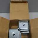 Shimeyao 4 Pcs 4 Hole Double Corner Channel Wing Fitting, Galvanized Steel Wing Shape 90 Degree Fitting Bracket Fit for 1/2" Bolt in 1-5/8" Strut Channel