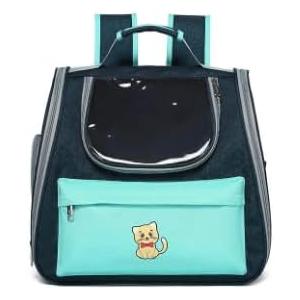 Pet Carrier Backpack with Bubble Window, Cat Carrier Backpacks, Expandable Cat Backpack with Breathable Mesh, Transparent & Foldable Pet Carrier for Travel Hiking Dogs Puppies Up to 17 Lbs