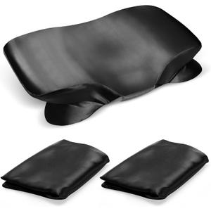 2 Pack Satin Pillowcase for Zelimun Cervical Pillow, Contour Pillow Case Cover, Soft Pillowcase Cover with Zipper (Black)
