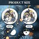 2 x Holy Family Nativity Ornament 2025  Mary, Joseph & Baby Jesus Gold Halo Ceramic Ornament  Christian Christmas Tree Decoration, Religious, Catholic Faith Keepsake 2024