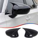MUXEE 11th civicNew Rear View Mirror Outside Housing Wing Mirror Cover Cap Trim for Honda Civic 2022 2023 2024 2025 2026 - ABS Bright Black Sport Interior Accessories