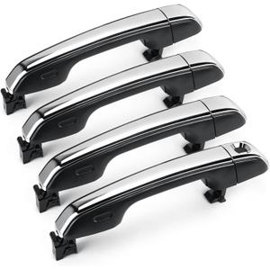 Chrome Exterior Door Handles (Set of 4) for 2010-2020 Toyota 4Runner,2016-2020 Land Cruiser/2010-2020 Lexus GX460,Front and Rear, Drive & Passenger Side(Not for Keyless Entry) Replaces# 6921035180B0