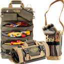 The Ryker Roll Up Tool Bag Organizer Gifts for him Heavy Duty Motorcycle Tool Roll Bag Organizer Portable Rollup Toolbag w/Accessible Pouches - Mens gifts for Dad, Mechanic & Electrician (AP-TR)