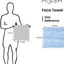 MUSH Rayon Derived from Bamboo Face Towel Washcloth | Ultra Soft, Absorbent Towel for facewash, Gym, Pool, Travel, Spa, and Yoga | 500 GSM 13 x 13 Inches | Pack of 9, Olive