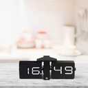 Retro Flip Clock, 24-Hour Military Time Display, Battery Powered Desk & Wall Shelf Clock with Mechanical Number Display, Noise-Free Operation, Oversized Flip Digits, Modern Decor Gift