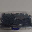 100 PCS #12 x 1 Sheet Metal Screws, Black Hex Washer Head Self Drilling Screw, Flanged Self Tapping Screws, 410 Stainless Steel