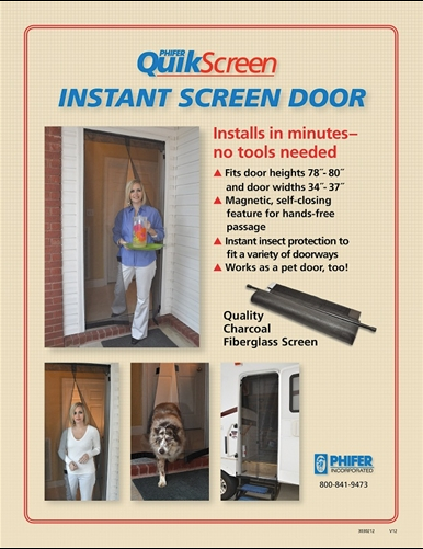 Phifer Magnetic Door Quickscreen Fits Door Height 78"-80"