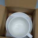 Great Cup Shape for Latte Art Cappuccino Barista Cup Saucer New Bone China for Coffee Shop (Matte White, 10.5 oz)