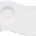 Villeroy & Boch New Wave Cafe Large Party Plate, 8.5 x 6.5 in, Premium Porcelain, White