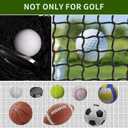NQB Golf Practice Net with Steel Hanging Kit & Nylon Rope, 10x30FT Hitting Net for Golf, Baseball, Hockey, Soccer, LAX and More Sports Net for Backyard Driving or Indoor Garage