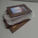 4 x iRahmen 4x6 Picture Frame Set of 4, High Definition Glass Brown Frame, 4 x 6 Wood Rustic Photo Frames for Horizontal or Vertical Display Tabletop and Wall Mounting
