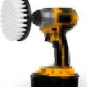 Drill Brush 5 inch Soft Bristle White Quick Change Shaft