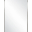 Andy Star Modern Mirror 24" W x 36" Contemporary Pivot Bathroom Vanity Mirror with Adjustable Tilt | Stainless Steel Frame, Silver