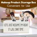 2 x Boss's Day Gifts, Funny Desk Pen Holder Boss Gifts for Women, Let's Just Assume I'm Right Wooden Pen Pencil Holder Organizer for Office Desk Accessories