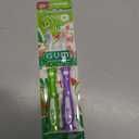 GUM Sunstar Monsterz Kids’ Toothbrush W/Suction Cup, Ages 2+, Assorted Colors, 1 Dozen