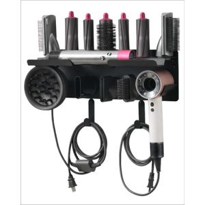 Dyson Airwrap Holder Wall Mount, 2in1 Dyson Airwrap Organizer and Dyson Hair Dryer Holder, Dyson Hair Dryer Stand Compatible with Dyson Airwrap Styler & Supersonic Nural Black BANJEKT