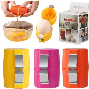 3Pcs Egg Shell Opener, Egg Peeler Tool for Eggs, Stainless Steel Eggshell Opener, Egg Topper Cutter Tool, Egg Cracker for Raw Eggs