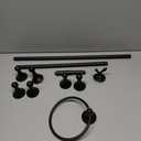Bathroom Hardware Accessory Set Includes 24’’ and 18"  Towel Bar, Toilet Paper Holder, Hand Towel bar and Robe Hook - Bathroom Towel Rack Set (5 - Piece Accessories Set, Satin Nickel) Matte Black