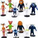 6 Piece Cartoon Animal Figures Toys Set, City Adventure Themed Mini Action Figures Collection, Cute Cartoon-Style Animal Characters, for Party Supplies, Birthday Gifts for Boys & Girls