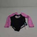 Angel season Girls Long Sleeve Swimsuits One Piece Rash Guard Bathing Suit UPF50+ Toddler Kids Zipper Swimwear Size 9-10 Y