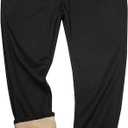 Gihuo Men's Sherpa Lined Athletic Sweatpants Winter Warm Track Pants (Large)