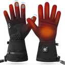 Upgraded Heated Glove Liners for Men Women, Rechargeable Electric Battery Heated Gloves Windproof Winter Glove Liners Thin Gloves Hand Warmer for Ski Snowboarding Hunting