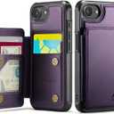 Vinich for iPhone 17e / 16e Wallet Case with Card Holder, RFID Blocking Credit Slots Kickstand Shockproof Phone Cover Fit for iPhone 16e & 17e 6.1" Purple