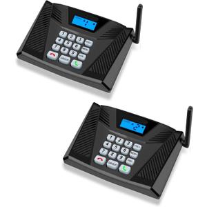 Intercoms Wireless for Home Upgraded, 5300ft Full Duplex Intercom Hands-Free, 2-Way Real-Time Intercom System with Group Call & Auto Answer for House/Office (2 Pack, Black)