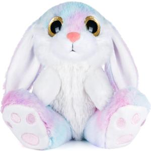 My OLi Bunny Stuffed Animal 8.5in Plush Rabbit with Floppy Ear Bedtime Friend Soft Toy Gifts for Girls Boys Kids, Rainbow