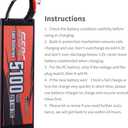 SUNPADOW 2S 7.4V Lipo Battery 5100mAh 70C Hard Case with XT60 Connector Rechargeable for RC Vehicles Car Truck Tank Buggy Truggy Racing Hobby