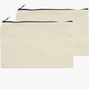 MYSXN 2pcs Canvas Bags,Pencil Case,Makeup Bag,Blank Zipper Pencil Pouch for School Supplies,Office Supplies,Home,DIY,Cosmetic Bag