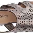 Bella Vita Women's Fashion Casual Heeled Sandal (5.5, Champange Leather)