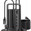 SURAIELEC 3/4 HP Automatic Swimming Pool Cover Pump, Submersible Water Pump with Check Valve Adapter & 25 FT Power Cord, 2245 GPH Water Removal for Pool Draining, Hot Tubs, Rooftops, Water Beds