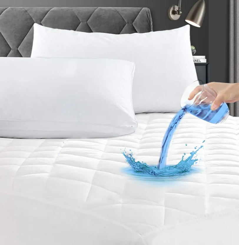 GRT Cali King Waterproof Mattress Pad, 100% Waterproof Quilted Fitted Mattress Protector, Noiseless Hollow Cotton Mattress Cover, Fitted 8"-26" Deep, Dust Proof