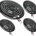 Black Electric Stove Burner Drip Pans WB31M19(8) WB31M20(6) and Electric Stove Burner Replacement MP15YA(6") MP21YA(8") for G-E Hot-point Ken-more Electric Range Stove by MIFLUS