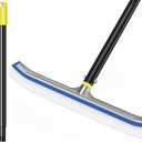Pool Brush with Pole 8ft, Pool Brush Head for Above Ground, Inground Pools, 18" Cleaning Scrubber Tools for Swimming Pool, Pool Cleaning Kit and Pole, Metal Long Handle, Nylon Bristles
